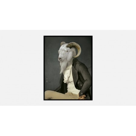 Portrait collector Ibride, serie limitée, cadre stratifié, massif, papier compressé, fabriqué en France, MAISON VALVERDE