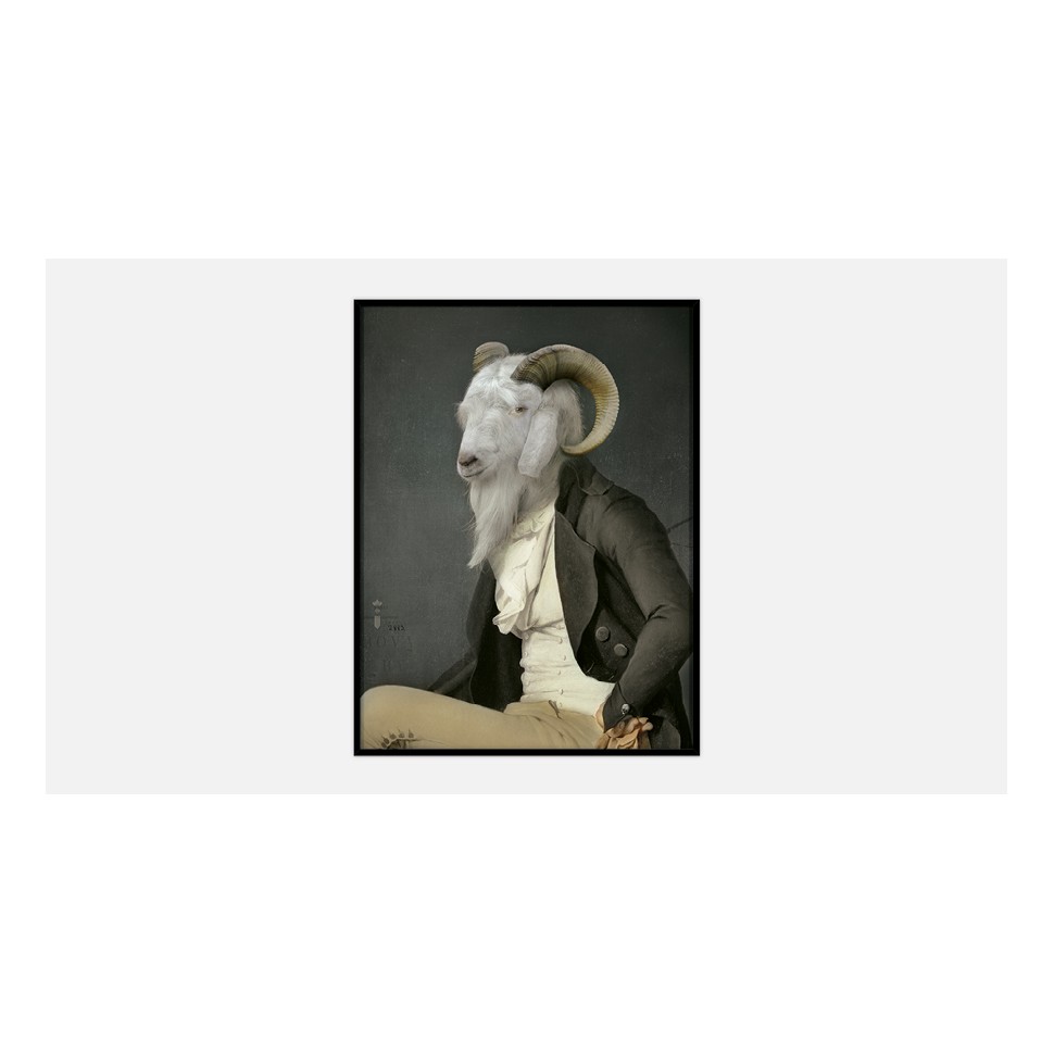 Portrait collector Ibride, serie limitée, cadre stratifié, massif, papier compressé, fabriqué en France, MAISON VALVERDE