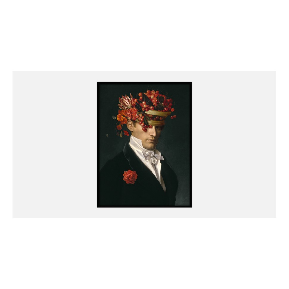 Portrait collector Ibride, serie limitée, cadre stratifié, massif, papier compressé, fabriqué en France, MAISON VALVERDE, Aimé