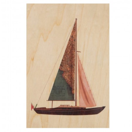 Carte postale en bois, érable, made in France chez Maison Valverde